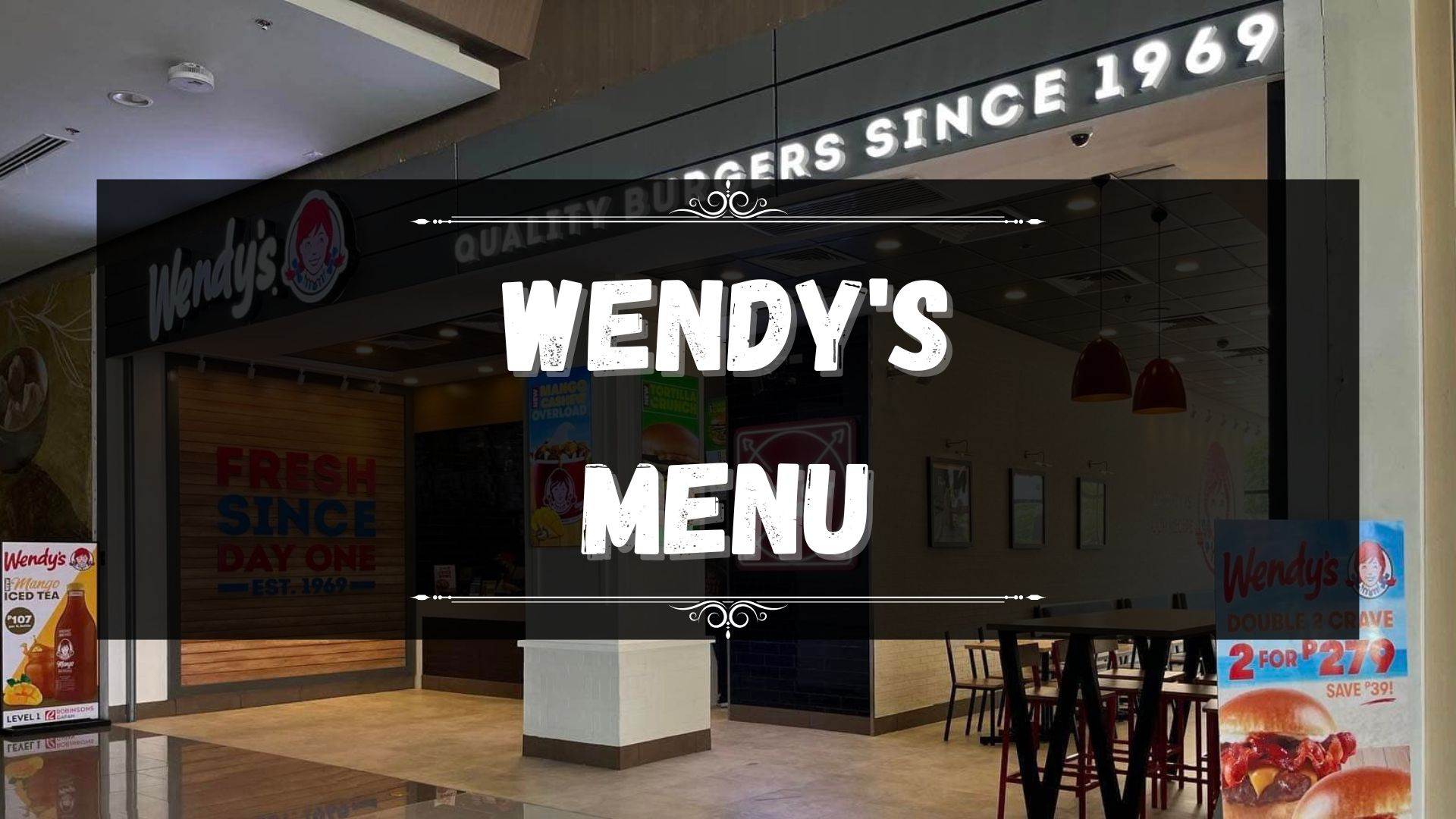 Wendy's Menu Prices Philippines September 2024 Updated